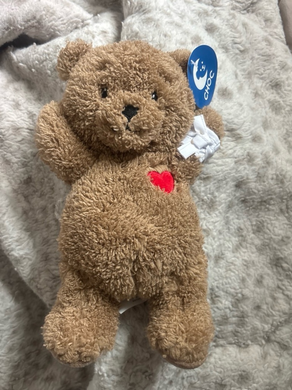 Plush Brown Bear with Red Heart - Kids Stuffed Toy